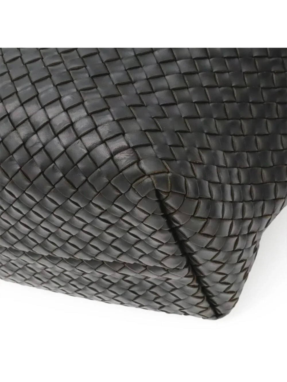 Bottega Veneta Intrecciato Cava MM Tote Leather Black Pouch Out of Stock